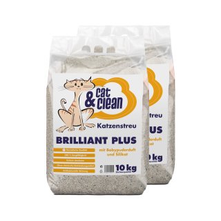 Cat&Clean® Brilliant Plus mit Babypuderduft und Silikat (20 kg)